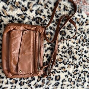 Brown Leather Crossbody Bag